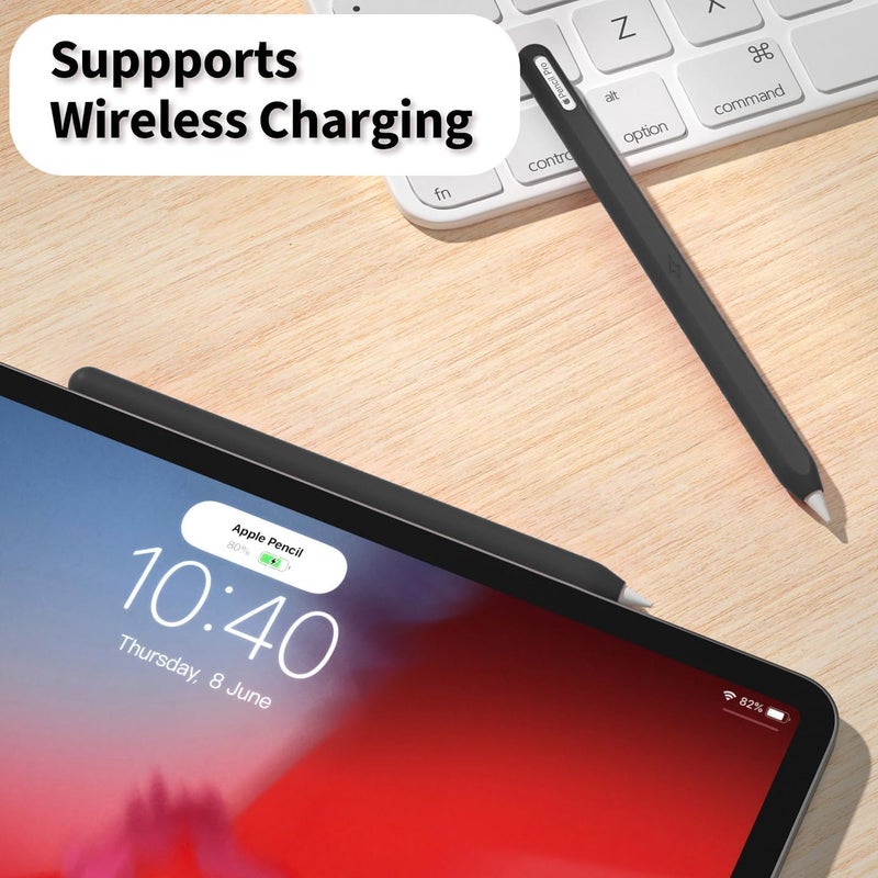AKSHFETH Ultra Thin Protective Pencil Cover for Apple Pencil Pro &Apple Pencil 2nd Gen Silicone Case Sleeve Compatible with Apple Pencil Pro (Black) - Image 4
